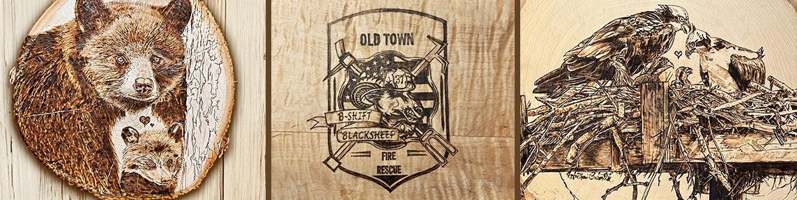 Wood Burned Art - The Photography Bar