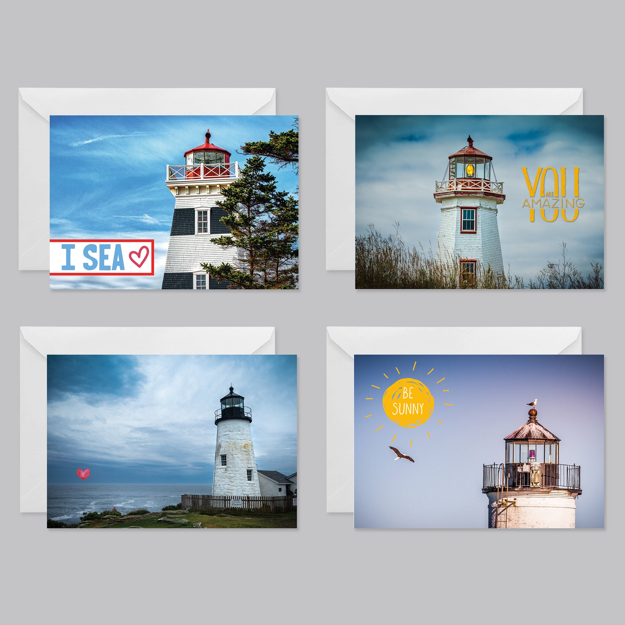 Lighthouse Landscape Greeting Card Set - Thephotographybar