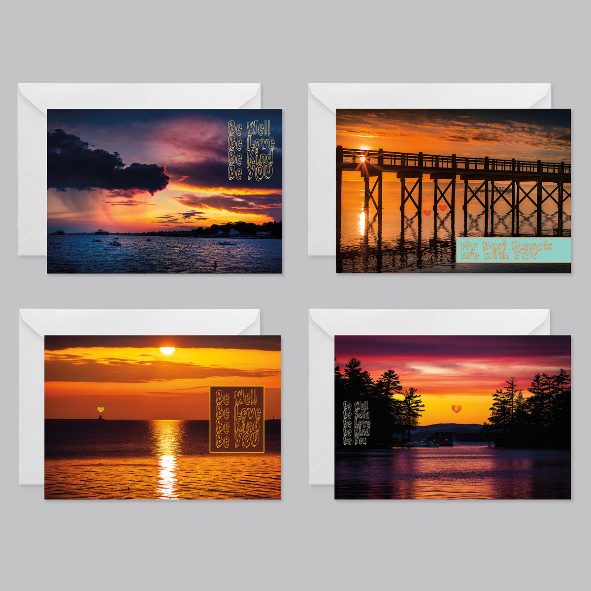 Best New England Sunsets Greeting Card Set - Thephotographybar