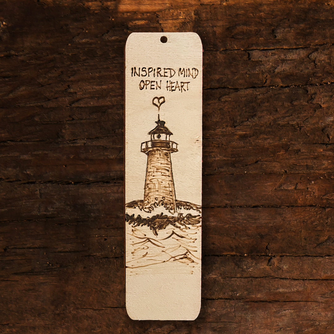 Lighthouse Love Wood Burned Bookmark - Thephotographybar