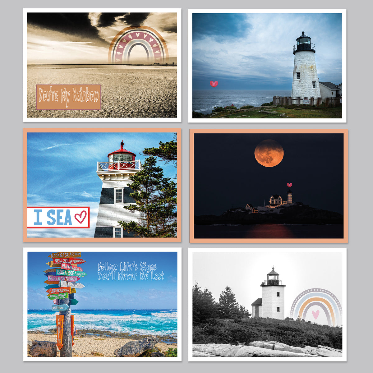 Beaches and Beacons Postcard Set - Thephotographybar