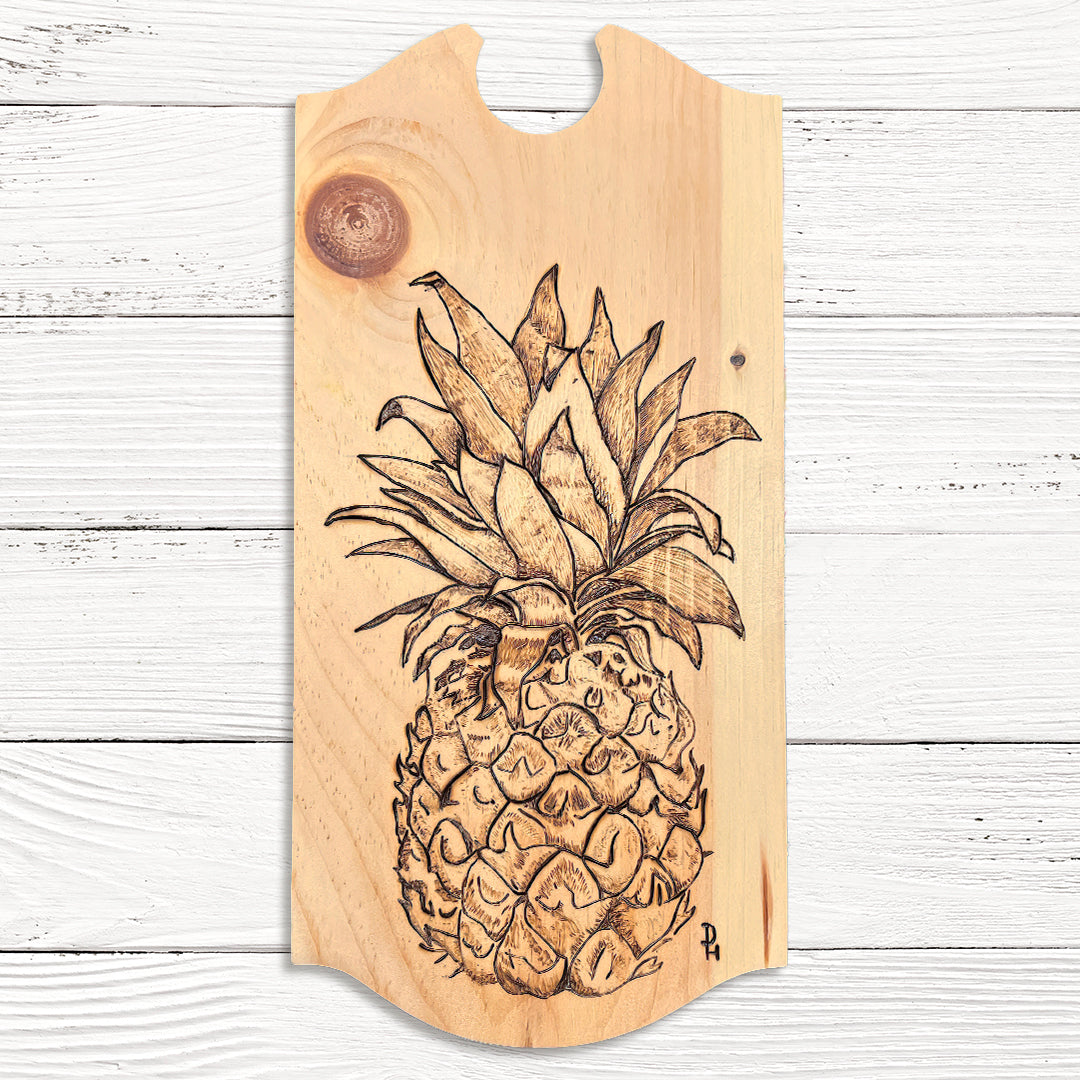 Custom Wood Burned Pineapple - Thephotographybar